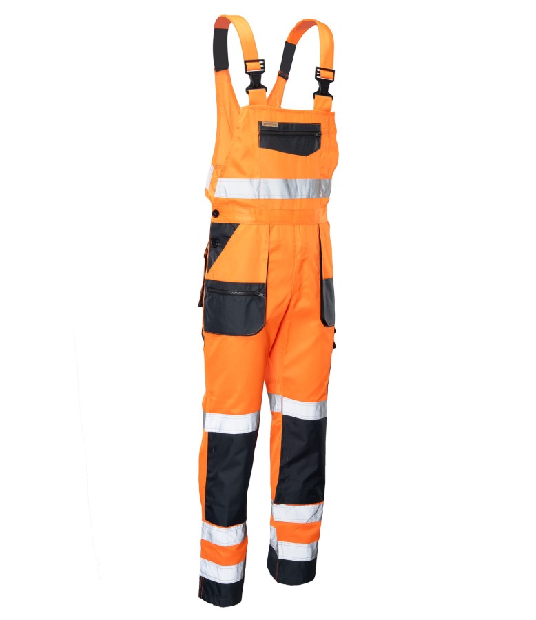 Spodnie ogrodniczki Brixton-Flash KAT.II KL. 2 pomarańczowo/granatowe