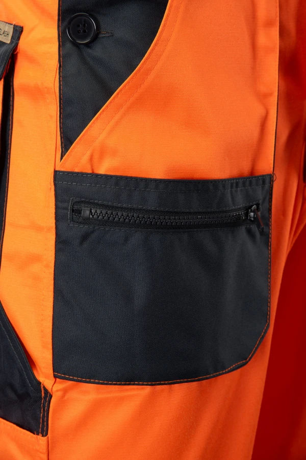 Spodnie ogrodniczki Brixton-Flash KAT.II KL. 2 pomarańczowo/granatowe