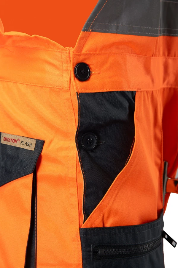 Spodnie ogrodniczki Brixton-Flash KAT.II KL. 2 pomarańczowo/granatowe