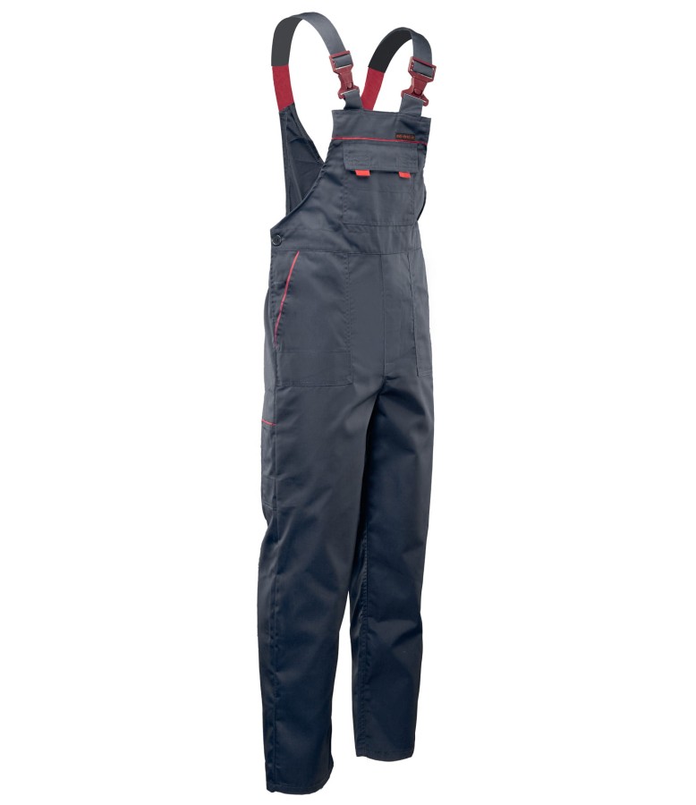 Spodnie ogrodniczki Max-Popular stalowe