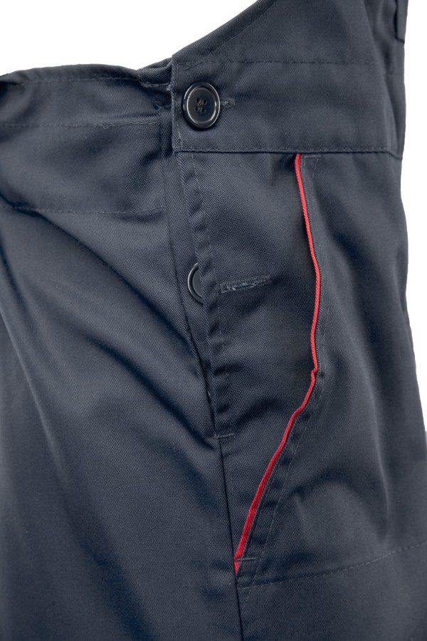 Spodnie ogrodniczki Max-Popular stalowe