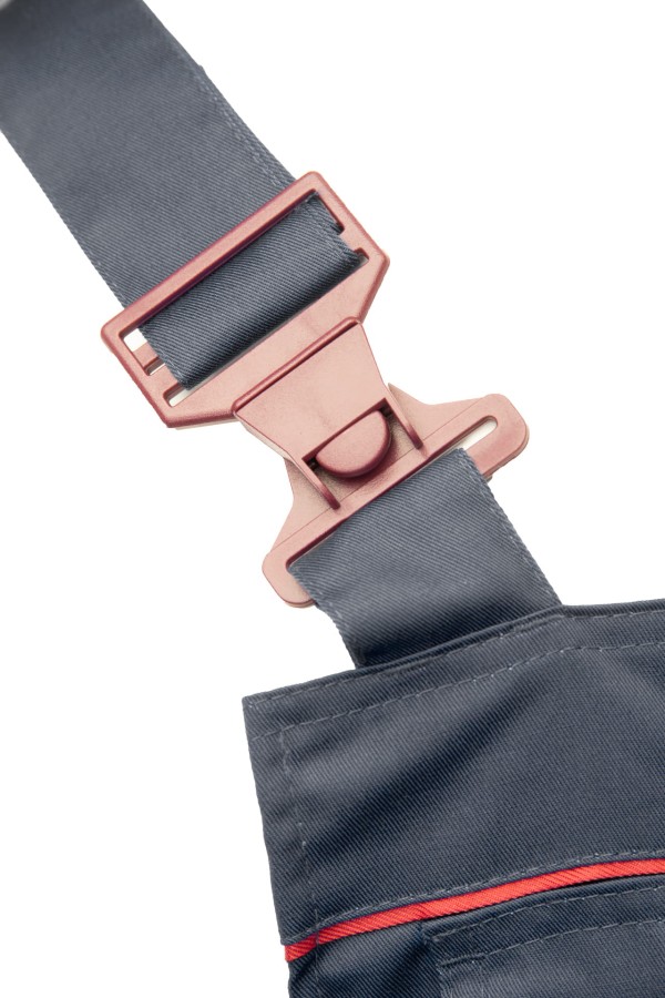 Spodnie ogrodniczki Max-Popular stalowe