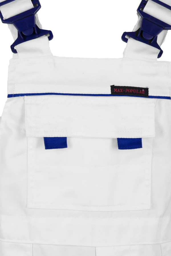 Spodnie ogrodniczki Max-Popular białe