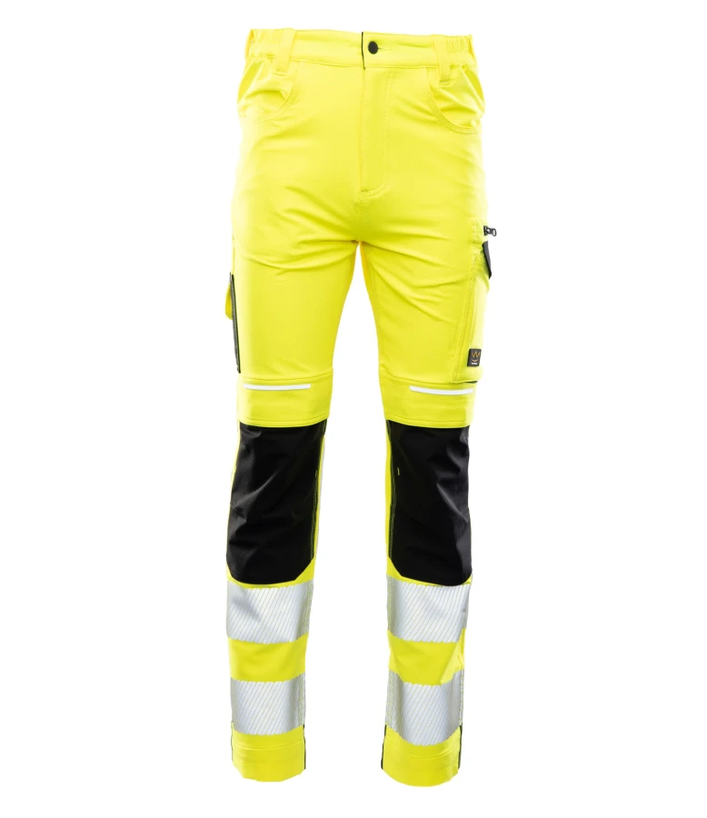 Spodnie do pasa Flash ostrzegawcze żółte SKF006 KAT II