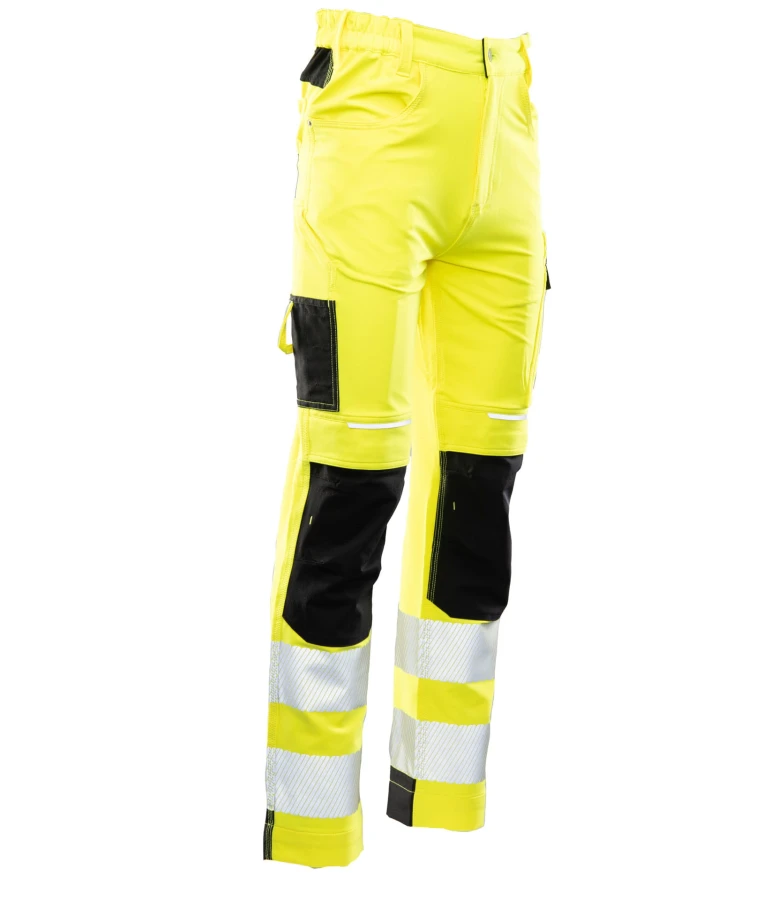 Spodnie do pasa Flash ostrzegawcze żółte SKF006 KAT II
