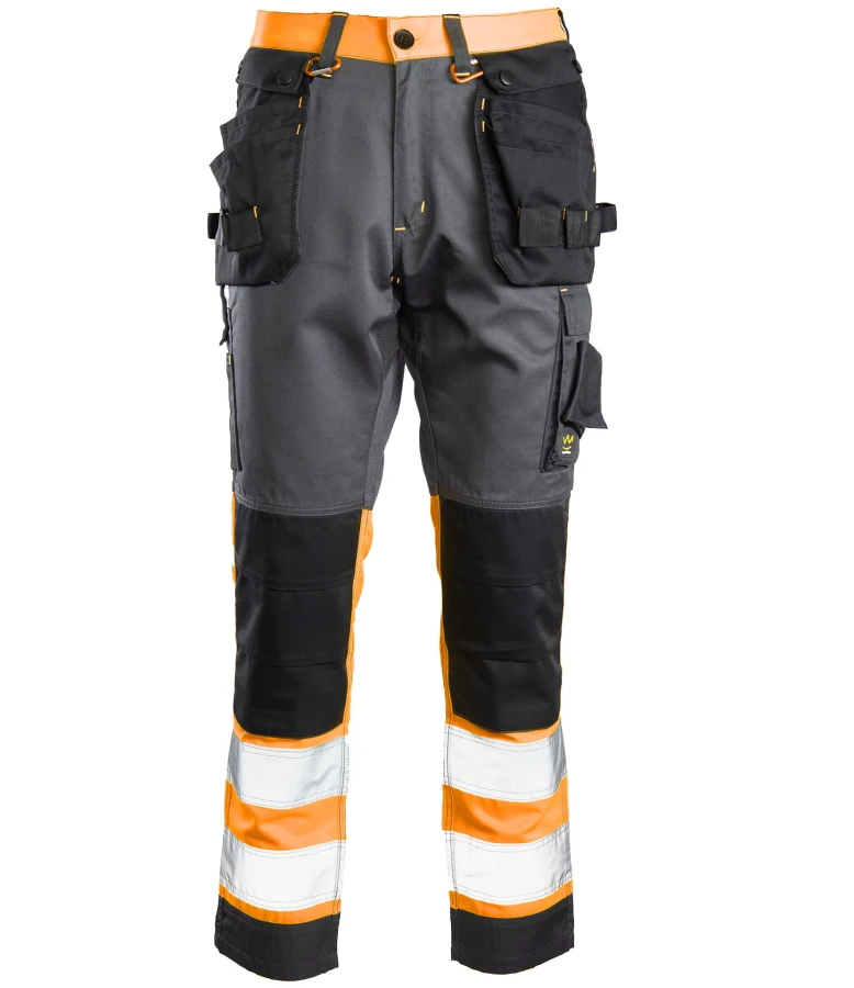 Spodnie do pasa Flash stalowo/pomarańczowe  KAT. II SKF01Y