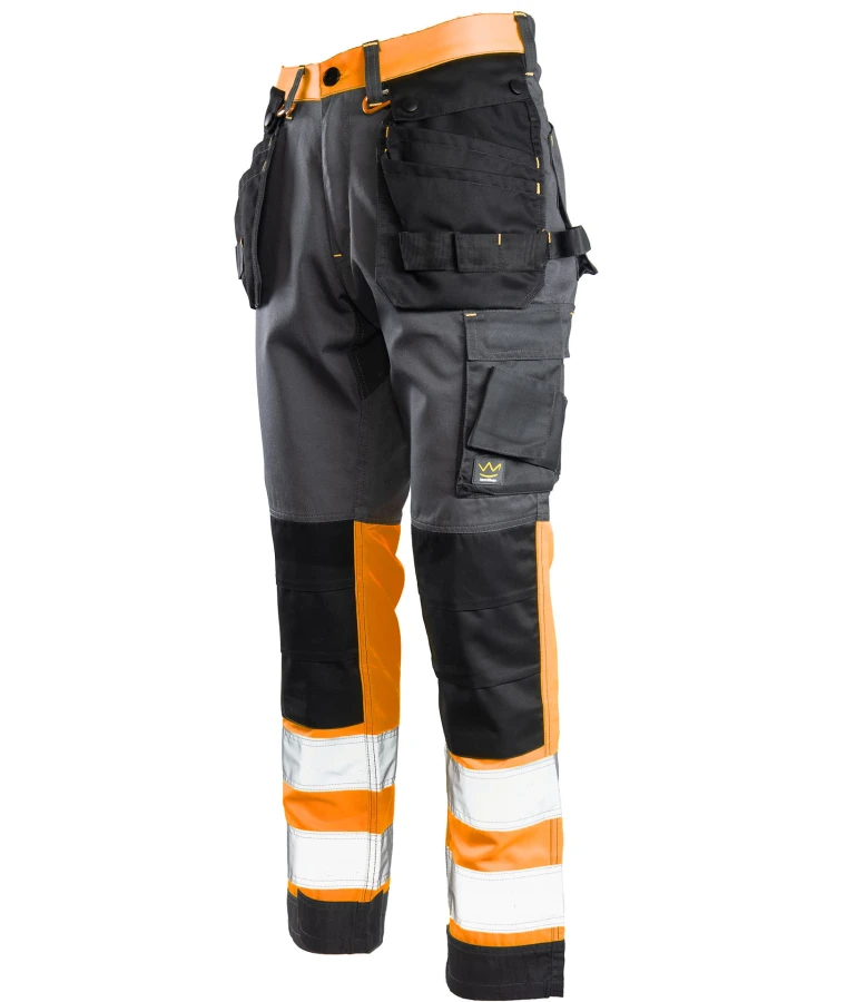 Spodnie do pasa Flash stalowo/pomarańczowe  KAT. II SKF01Y