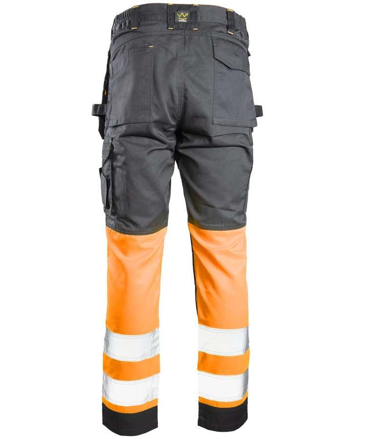 Spodnie do pasa Flash stalowo/pomarańczowe  KAT. II SKF01Y