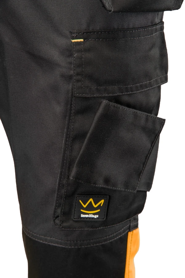 Spodnie do pasa Flash stalowo/pomarańczowe  KAT. II SKF01Y