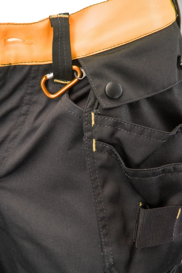 Spodnie do pasa Flash stalowo/pomarańczowe  KAT. II SKF01Y