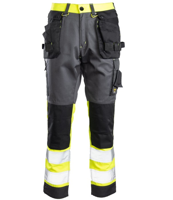 Spodnie do pasa Flash stalowo/żółte  KAT. II SKF01Y