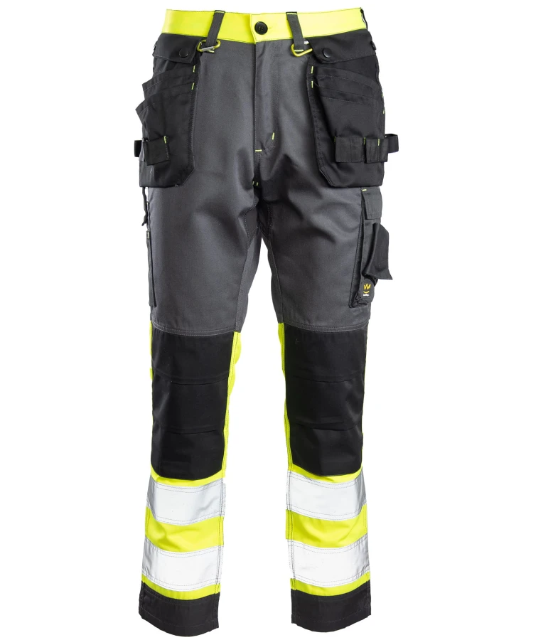 Spodnie do pasa Flash stalowo/żółte  KAT. II SKF01Y