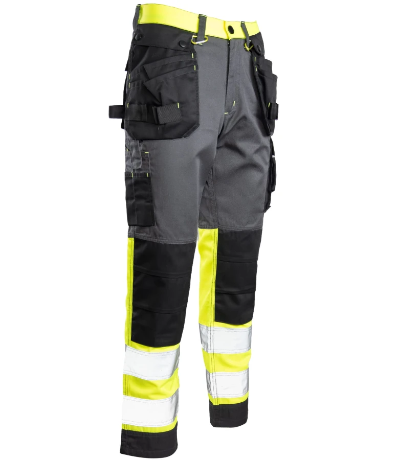 Spodnie do pasa Flash stalowo/żółte  KAT. II SKF01Y