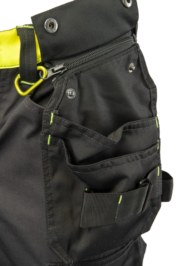 Spodnie do pasa Flash stalowo/żółte  KAT. II SKF01Y