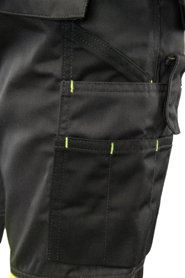 Spodnie do pasa Flash stalowo/żółte  KAT. II SKF01Y