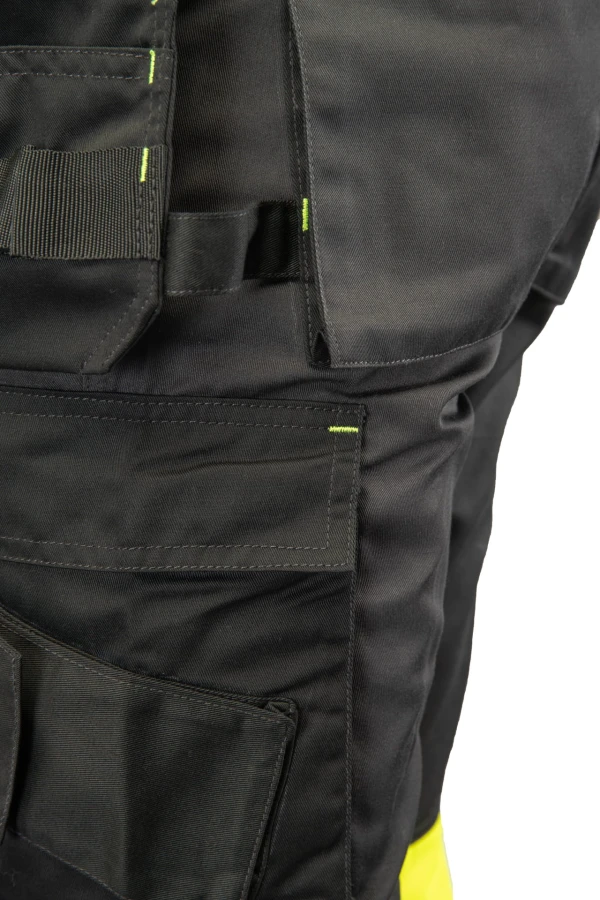 Spodnie do pasa Flash stalowo/żółte  KAT. II SKF01Y