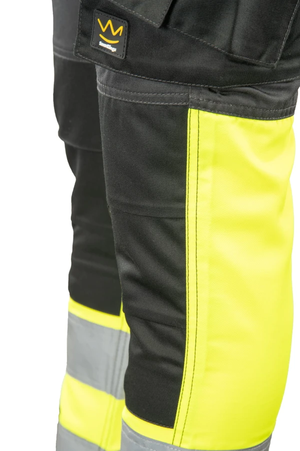 Spodnie do pasa Flash stalowo/żółte  KAT. II SKF01Y