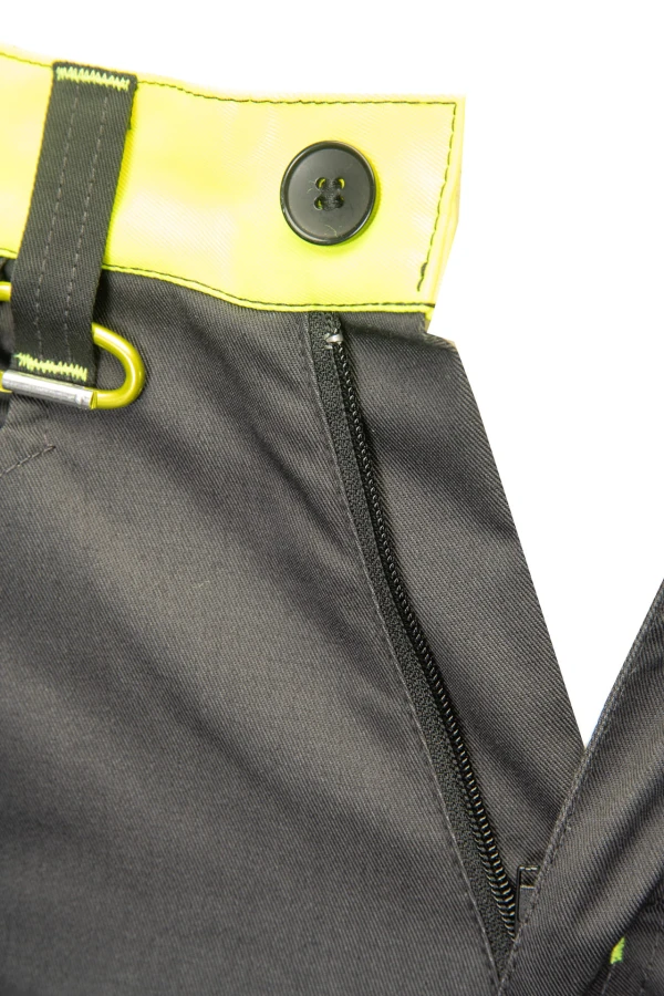 Spodnie do pasa Flash stalowo/żółte  KAT. II SKF01Y