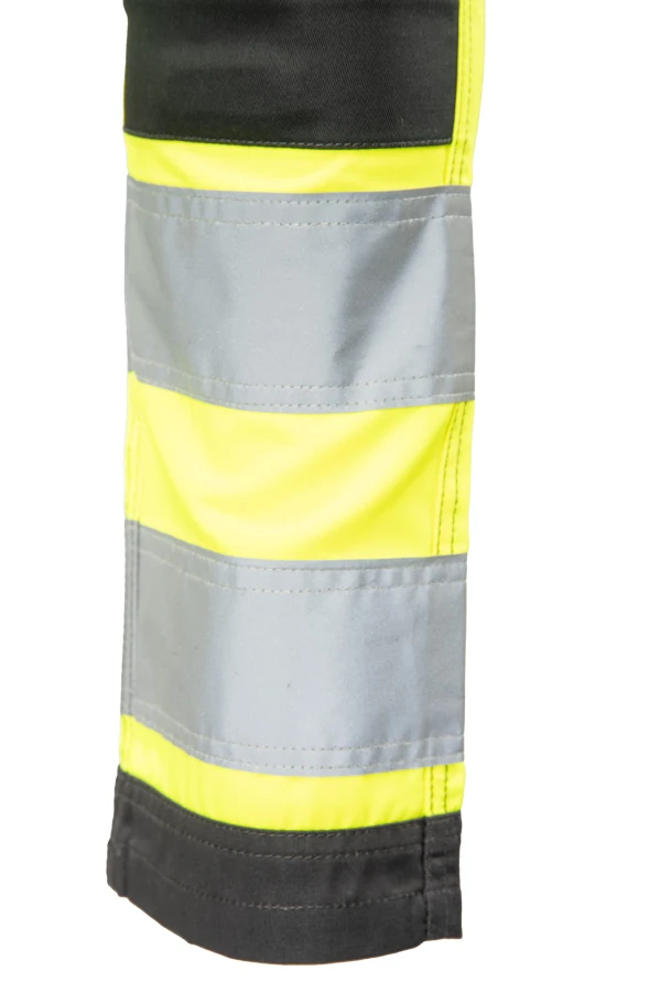 Spodnie do pasa Flash stalowo/żółte  KAT. II SKF01Y