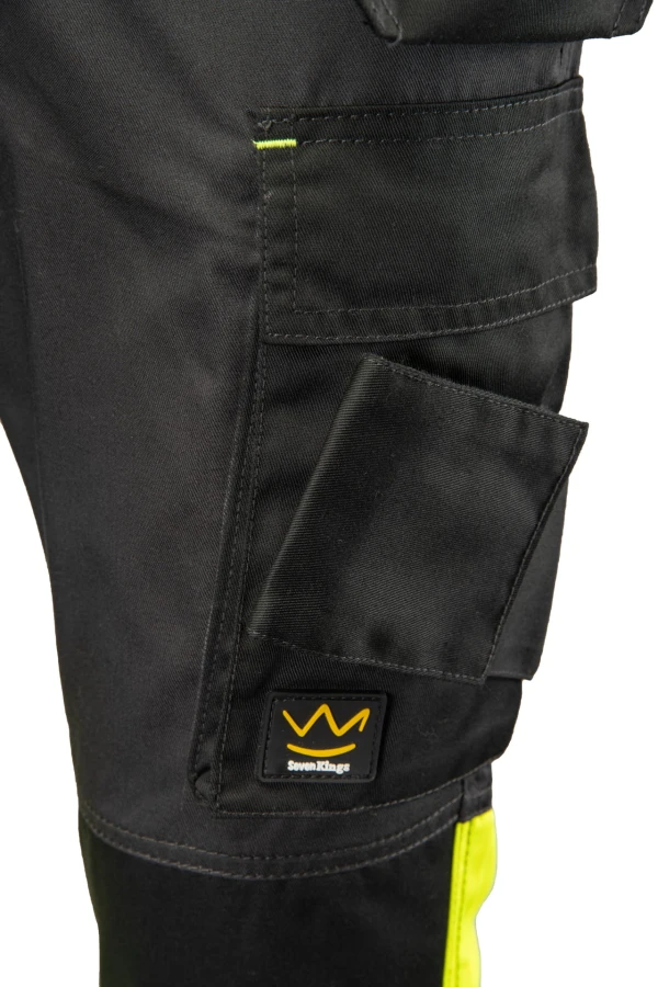 Spodnie do pasa Flash stalowo/żółte  KAT. II SKF01Y