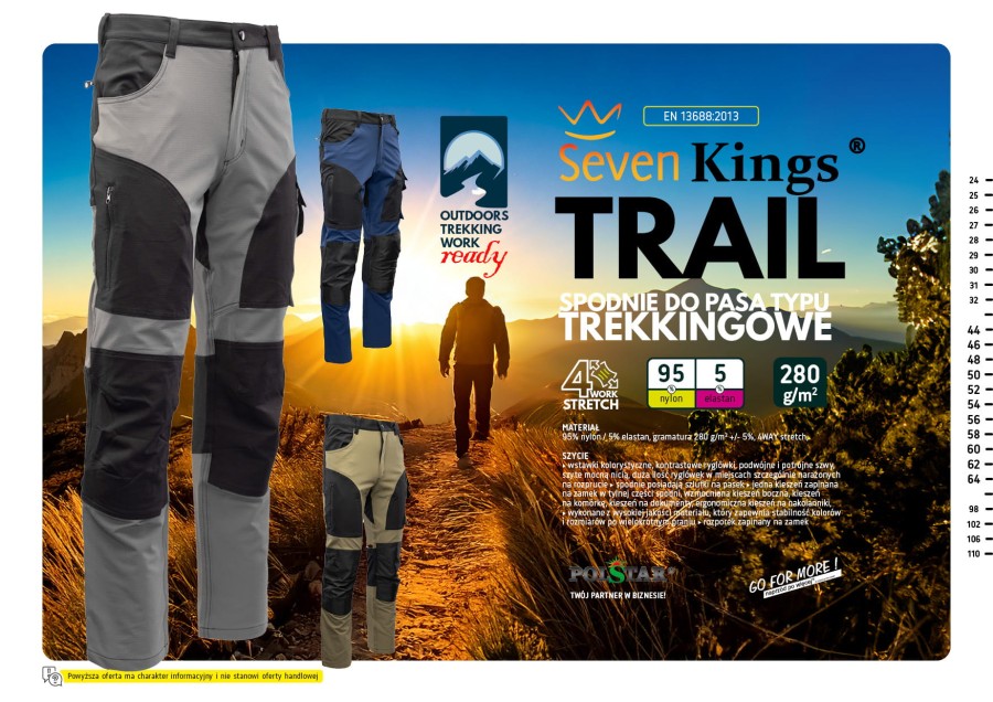 Spodnie do pasa Trail khaki