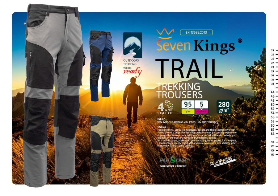 Spodnie do pasa Trail khaki