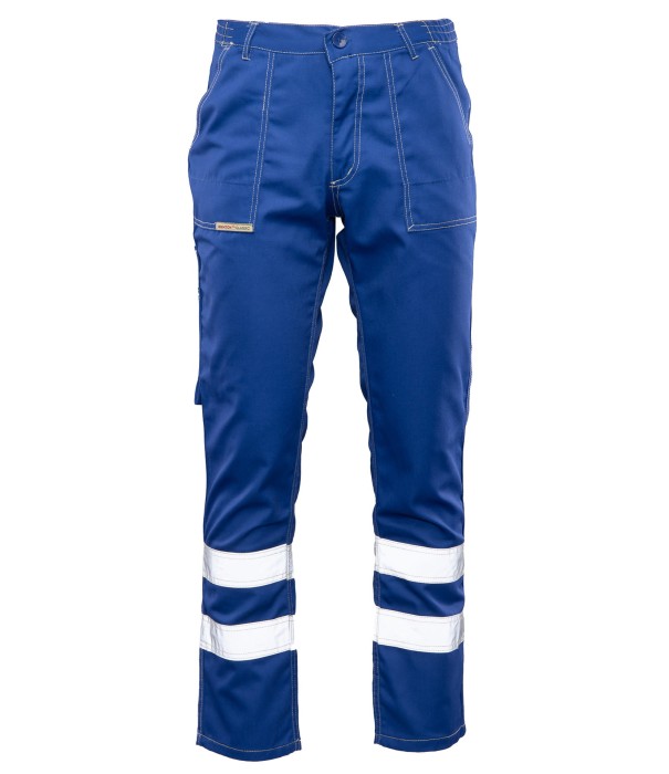 Spodnie do pasa odblask. niebieskie