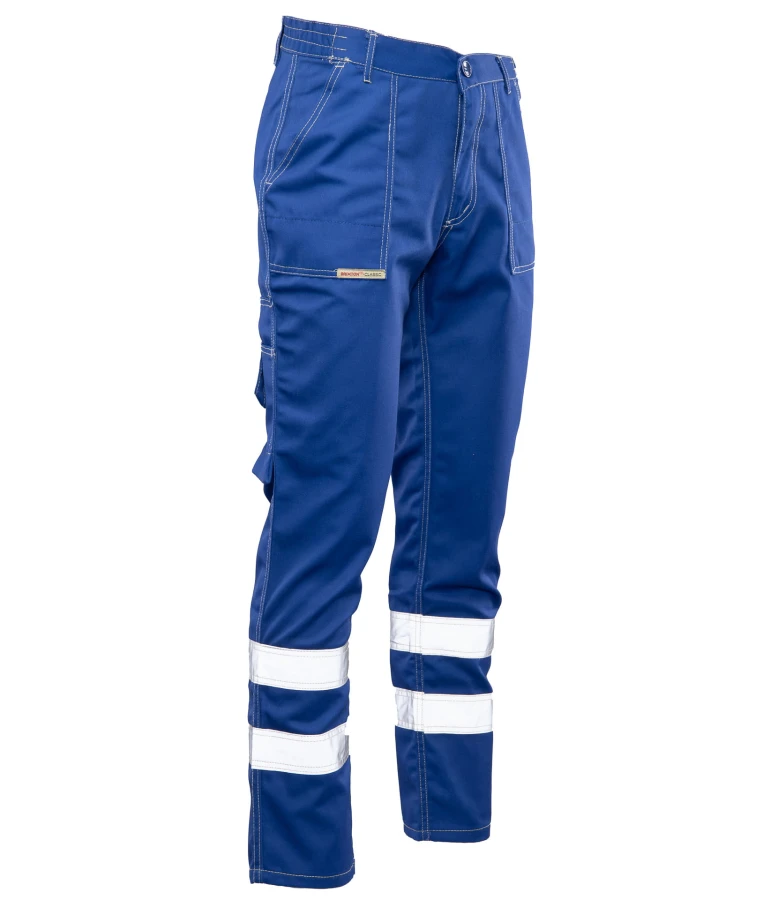 Spodnie do pasa odblask. niebieskie