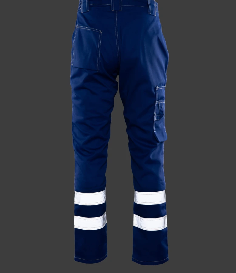 Spodnie do pasa odblask. niebieskie