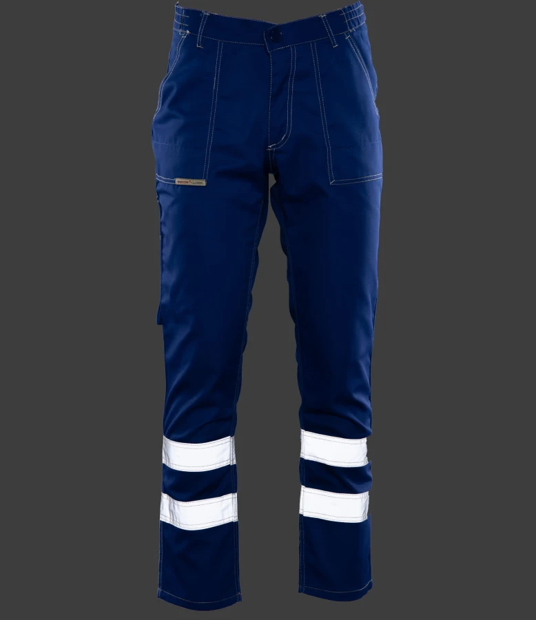 Spodnie do pasa odblask. niebieskie