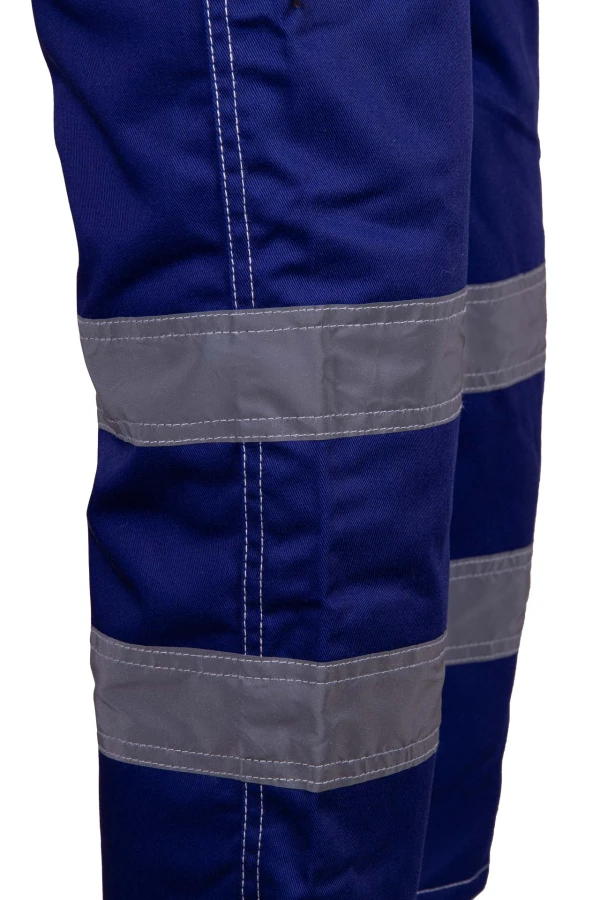 Spodnie do pasa odblask. niebieskie