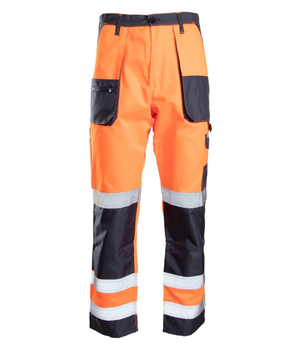 Spodnie do pasa wstawka KAT.II KL. 2 pomarańczowe