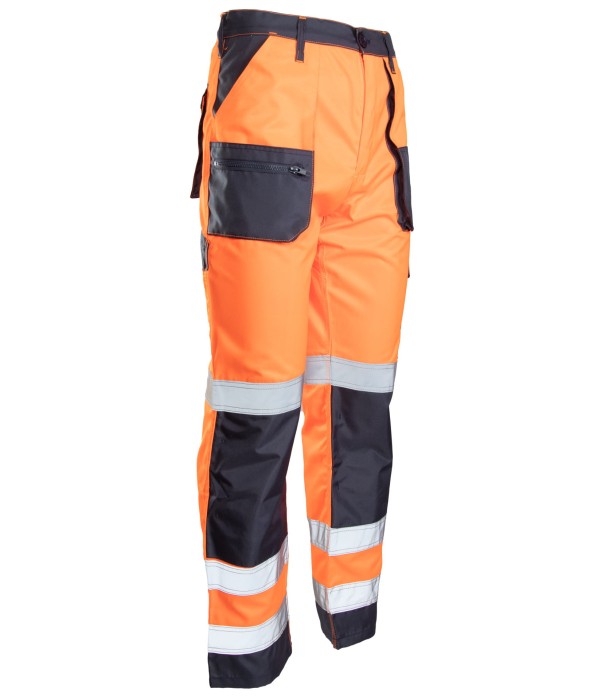 Spodnie do pasa wstawka KAT.II KL. 2 pomarańczowe