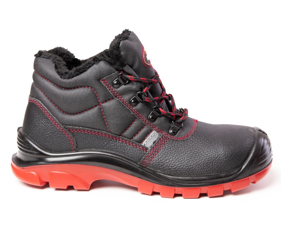 Trzewik ocieplany czerwony S3 SRC