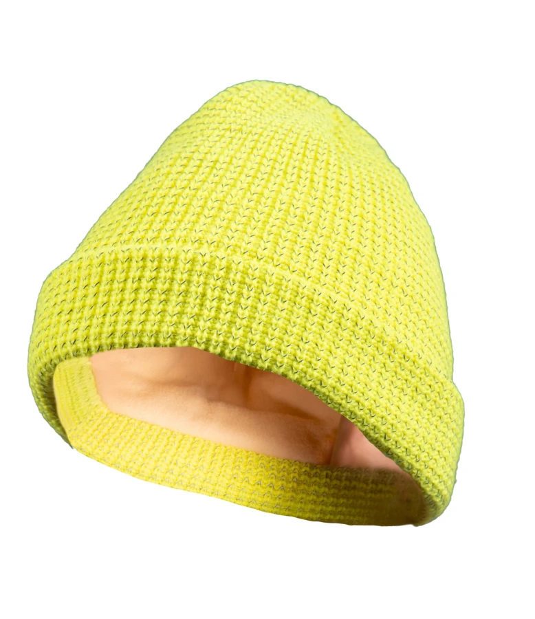 WOLBERG REFLECTO czapka z dzianiny żółta uniwersalna
