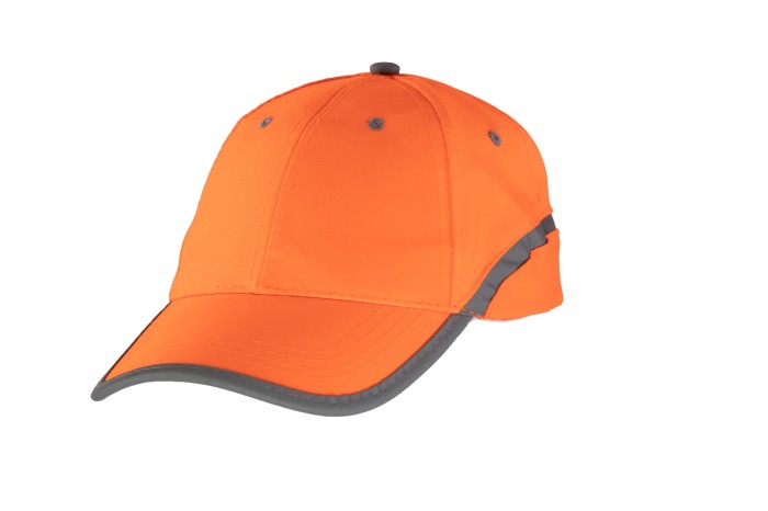Czapka BASEBALL ODBLASK uniwersalna  pomarańczowa