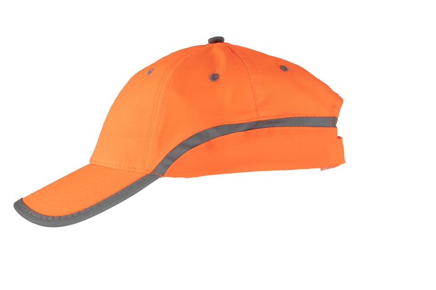 Czapka BASEBALL ODBLASK uniwersalna  pomarańczowa