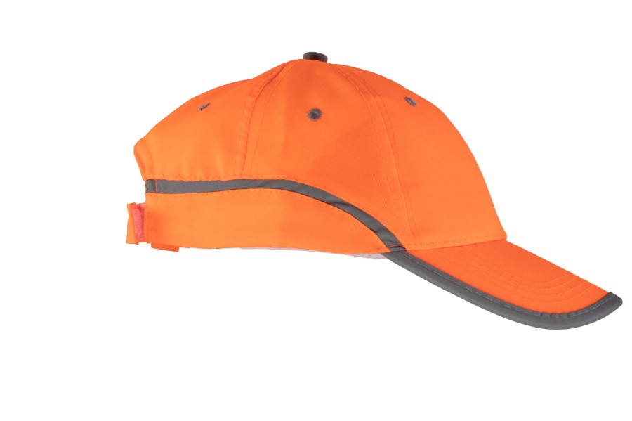 Czapka BASEBALL ODBLASK uniwersalna  pomarańczowa