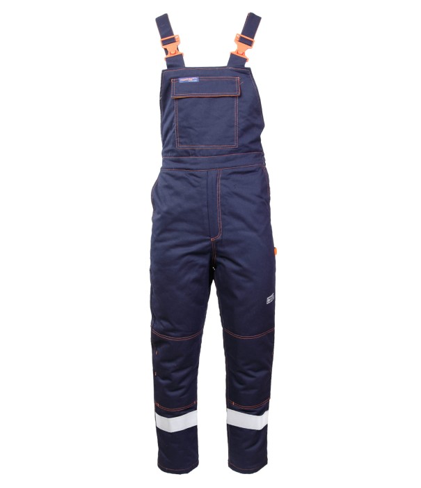 PROFFLAM ANTISTATIC PROF5 spodnie ogrodniczki ocieplane z pasami odblaskowymi