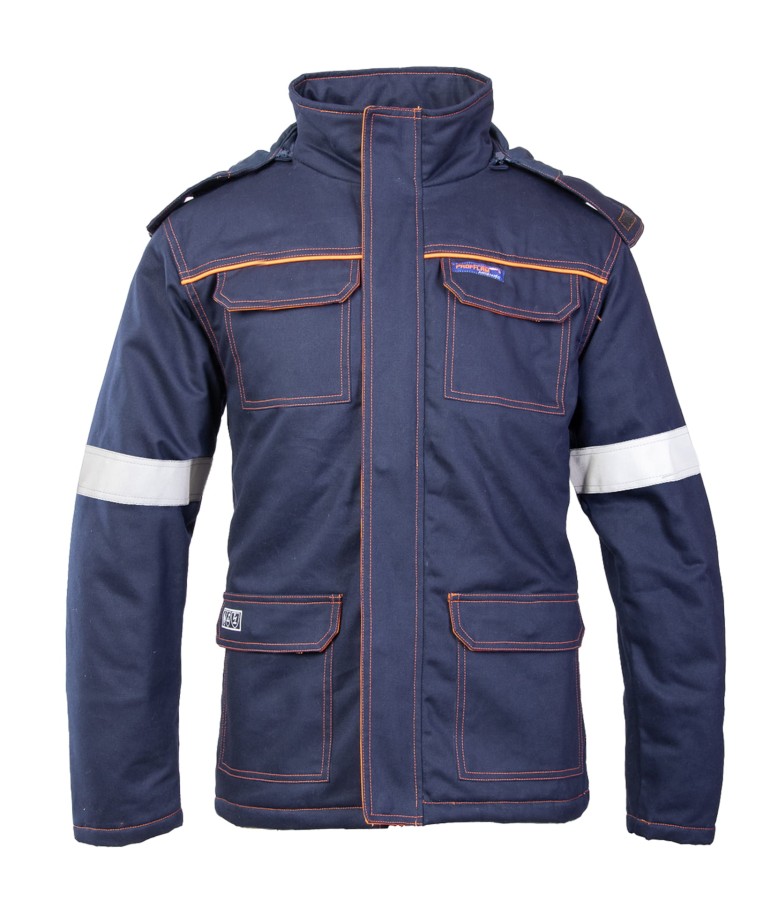 PROFFLAM ANTISTATIC PROF4 kurtka ocieplana z pasami odblaskowymi