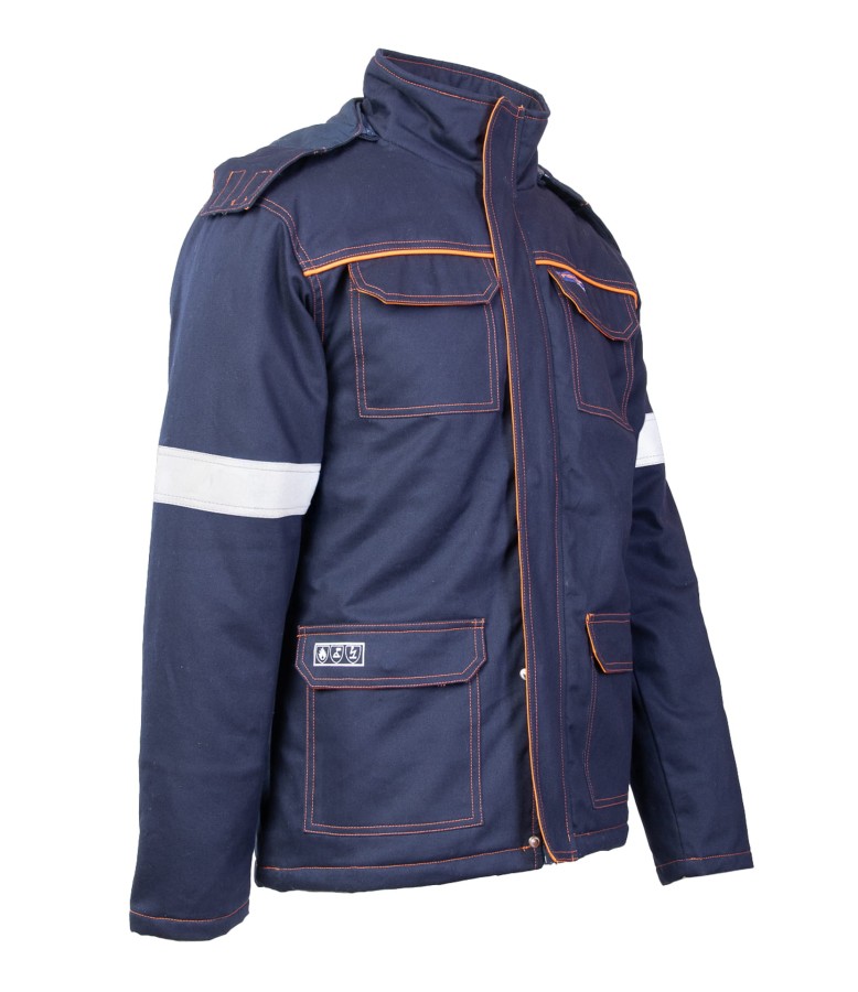 PROFFLAM ANTISTATIC PROF4 kurtka ocieplana z pasami odblaskowymi