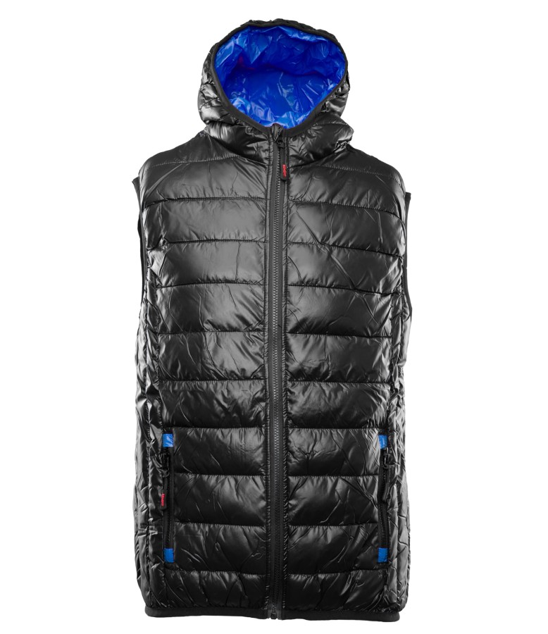 BENEFIT QUEEN kamizelka ocieplana czarno-niebieska