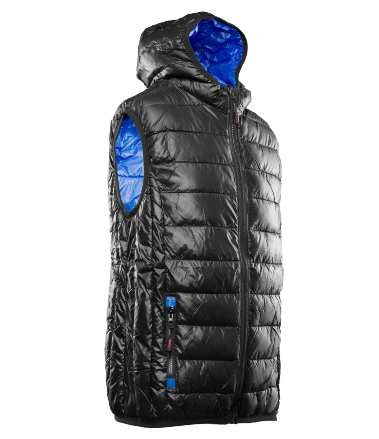 BENEFIT QUEEN kamizelka ocieplana czarno-niebieska