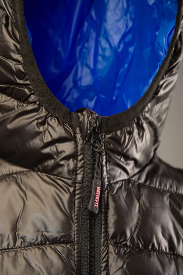 BENEFIT QUEEN kamizelka ocieplana czarno-niebieska