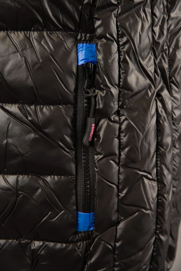 BENEFIT QUEEN kamizelka ocieplana czarno-niebieska