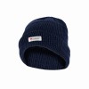 Czapka zimowa dziana granatowa odblask