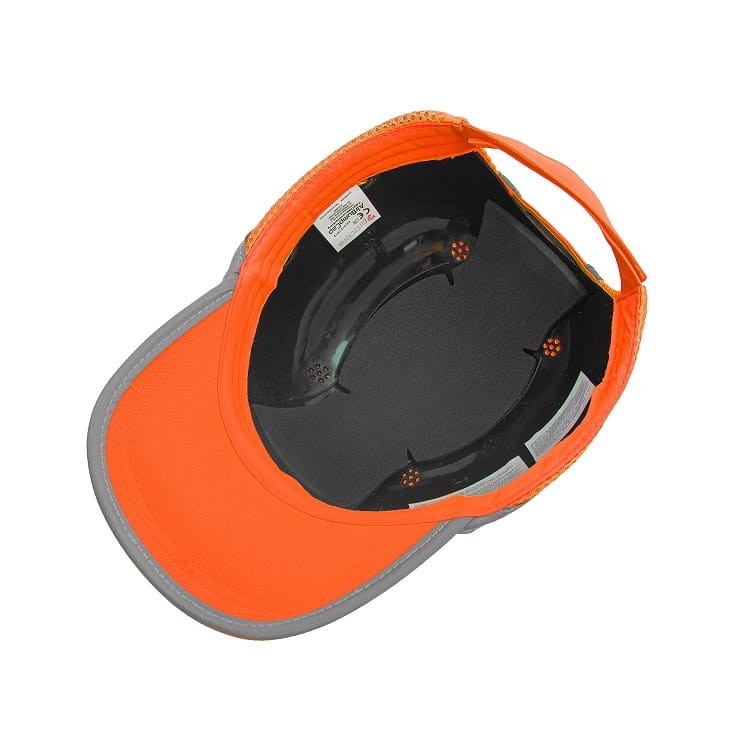 Czapka ochronna Bumpcap z siatką pomarańczowa HV