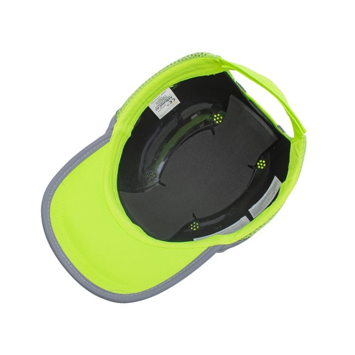 Czapka ochronna Bumpcap z siatką żółta HV