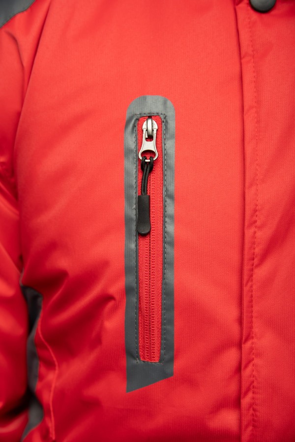 BENEFIT TORRO kurtka stalowo - czerwona
