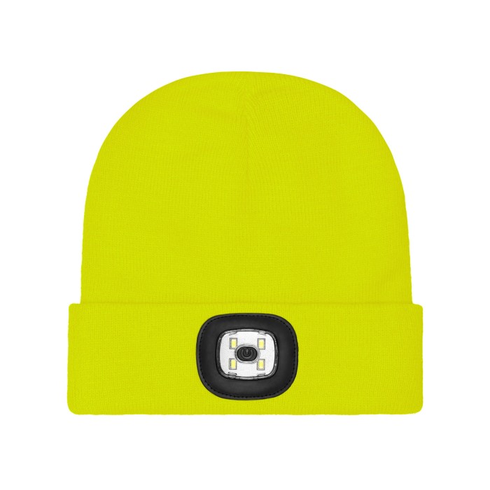 Czapka zimowa akrylowa  DZIANA LED YELLOW żółta